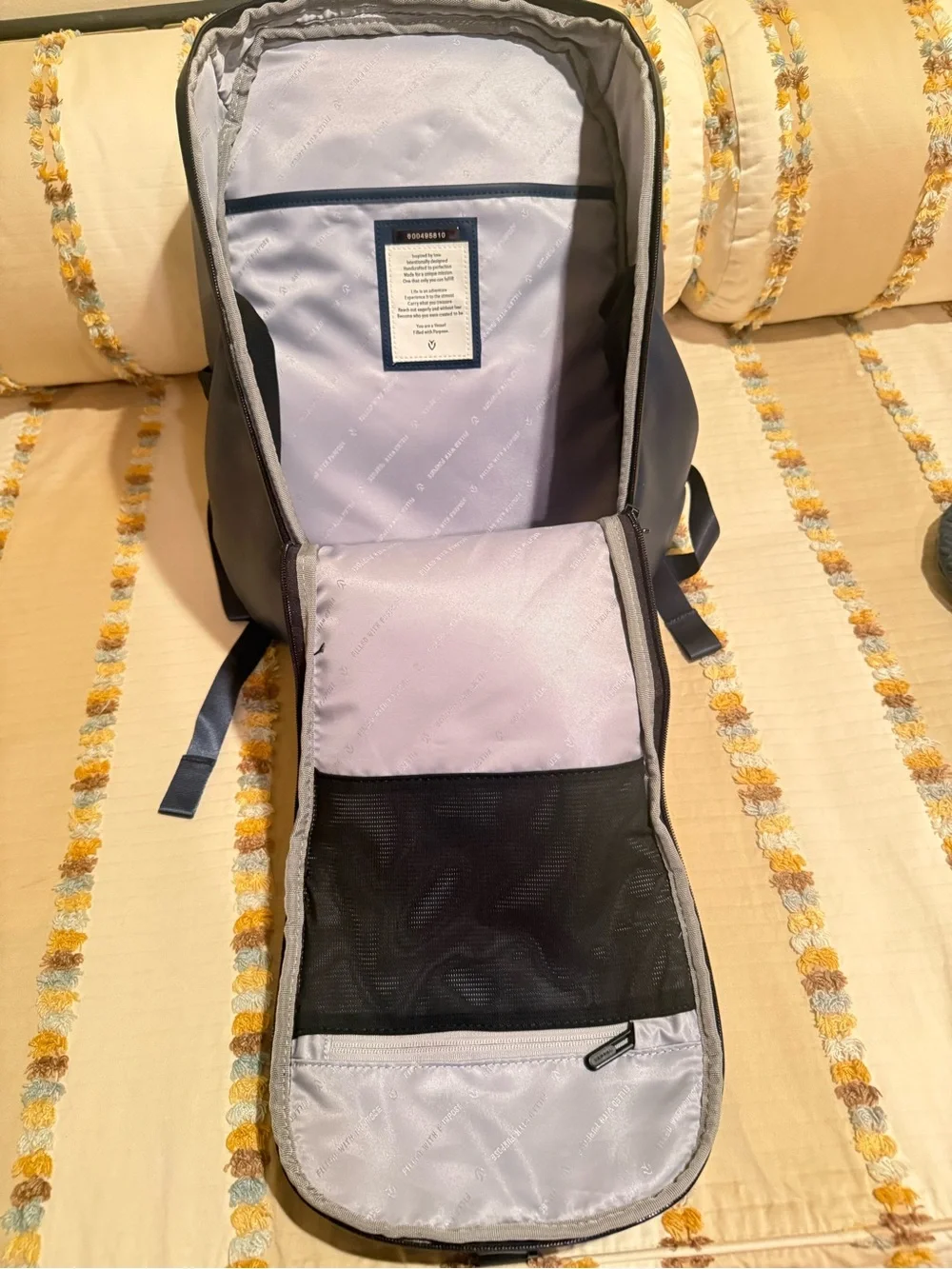 VesseL USA Navy Blue Golf Backpack & cover Gold Golfer Emblem (TPC The Players)
